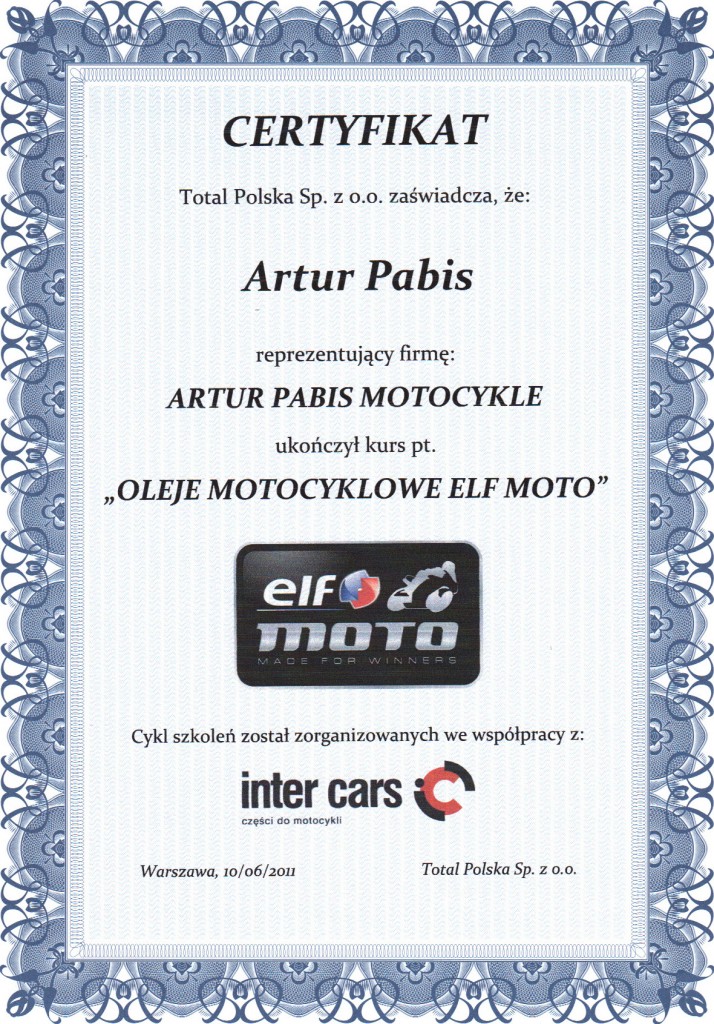 Certyfikat Total Polska