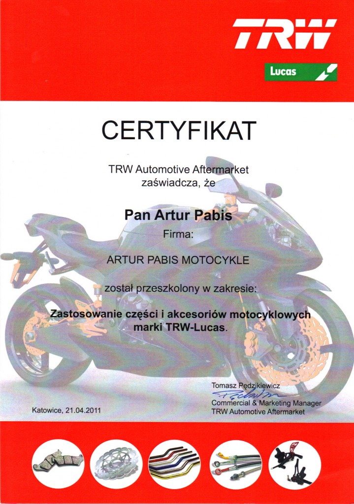Certyfikat TRW-Lucas